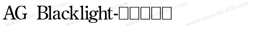 AG Blacklight字体转换